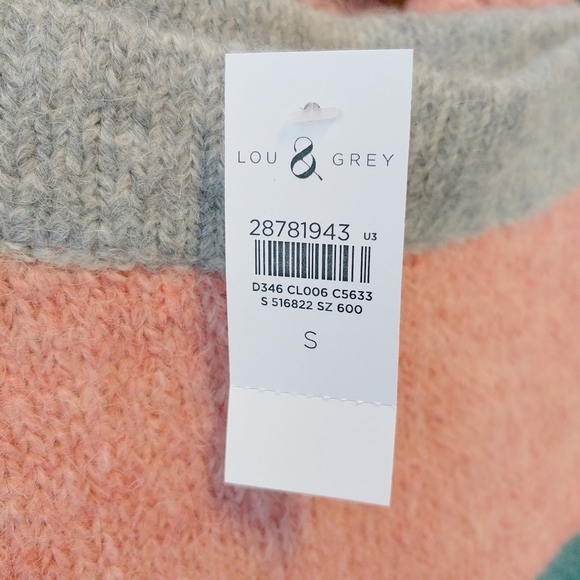 Lou & Gray for Loft Striped Knit Sweater and Mini Skirt Set Sz S Cozy Soft Fall - Picture 13 of 14